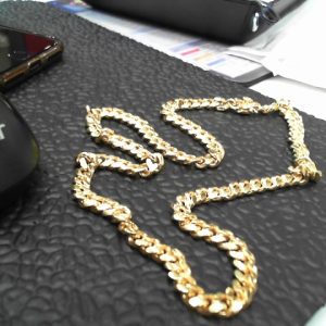 GOLD PLATED MIAMI CURB CHAI66.6 GMS6 MM