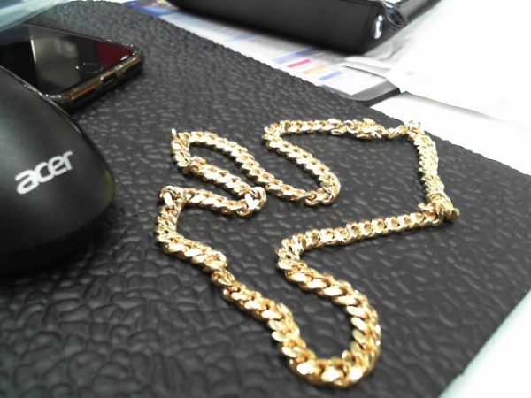 GOLD PLATED MIAMI CURB CHAI66.6 GMS6 MM