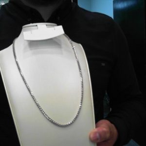 GOLD  PLATED SOLID  SS FRANCO CHAIN 6 MM 22"37.9 GMS