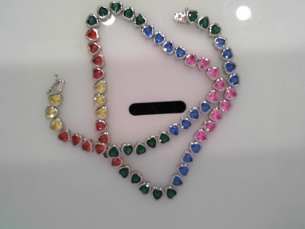 White Sterling Silver Tennis Chain Length 16"

38.3 gms