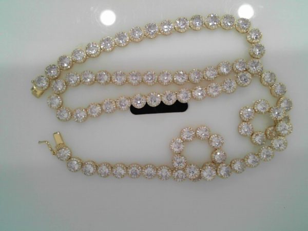 White Sterling Silver Tennis Chain Length 24"

58.4 gms