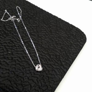 SS CZ KNOT NECKLACE