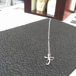 SS CZ CROSS NECKLACE
