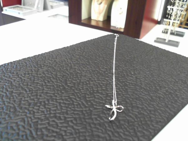 SS CZ CROSS NECKLACE