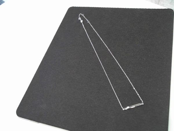 SS CZ BAR NECKLACE