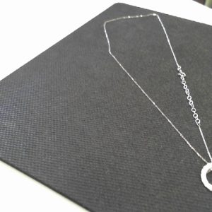SS CZ CIRCLE NECKLACE RC-18-SS