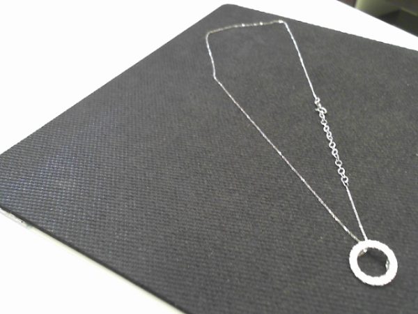 SS CZ CIRCLE NECKLACE RC-18-SS