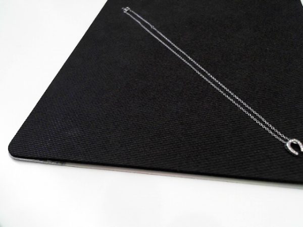 SS CZ HORSESHOE NECKLACE/RC18-SS