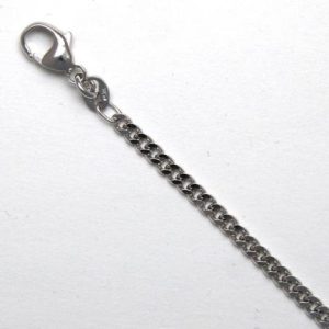 Sterling Silver Curb 2.7mm, RhodiumWeight: 10.83