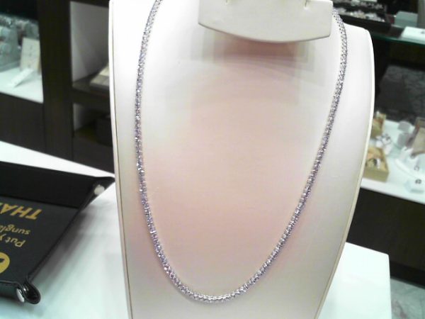 White Ss Tennis Chain Length 24