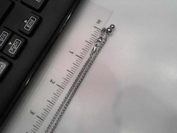 White Ss Spiga Chain Length 20 ADJ