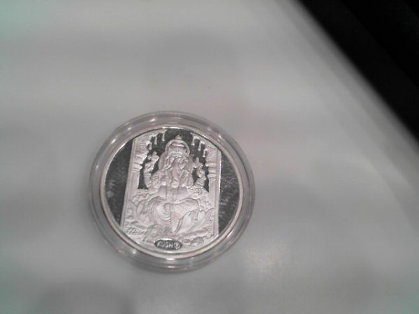ganesh silver coin 31.1 gms