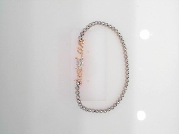 White Sterling Silver Diamond Bracelet
10K(1.8g)/.925AG .01CT