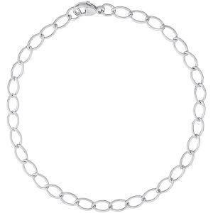 SS CLASSIC GATED OVAL LINK CIRCLE BRACELET - 7 inch