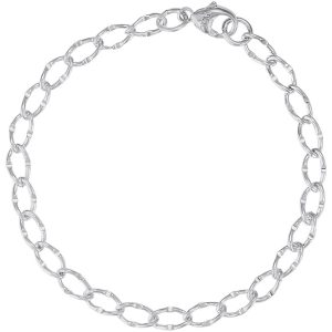 SS CLASSIC GATED PED SINGLE LINK CIRCLE BRACELET - 7 inch
