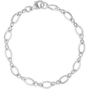 SS CLASSIC IGURE EIGHT    LINK CIRCLE BRACELET - 7 inch
