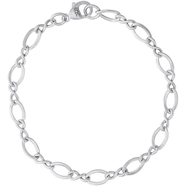 SS CLASSIC IGURE EIGHT    LINK CIRCLE BRACELET - 7 inch