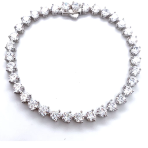 Anastasia 81 3 Prong Diamond White Bracelet 18 CM7"