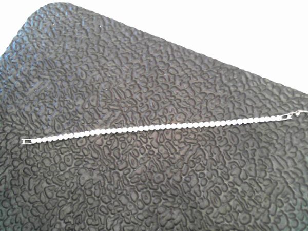 SILVER PLATE 3 MM CZ BRACELETLEANTH - 6.5
