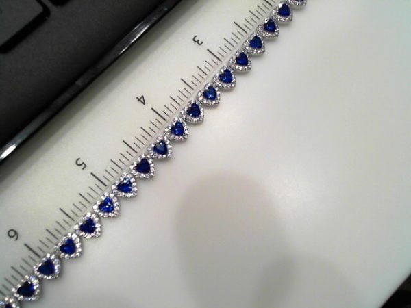 Ss Blue Heart Bracelet