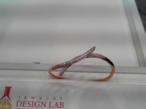 ROSE GOLD PLATED SS CZ BANGLE