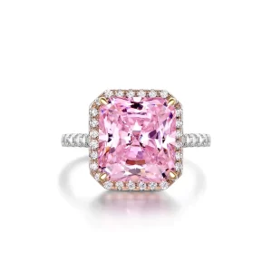 Radiant and captivating, our exquisite ring showcases a breathtaking 5 carat princess cut argyle pink crystalline, adorned by a dazzling halo of shimmering gems. A true symbol of elegance and luxury. Main Stone: Argyle Pink CrystallineStone Size: 5 Ca