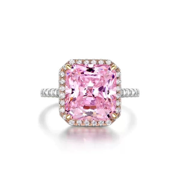 Radiant and captivating, our exquisite ring showcases a breathtaking 5 carat princess cut argyle pink crystalline, adorned by a dazzling halo of shimmering gems. A true symbol of elegance and luxury. Main Stone: Argyle Pink CrystallineStone Size: 5 Ca