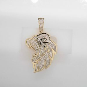 STERLING SILVER LION PENDANT 15.4 GRAMS
