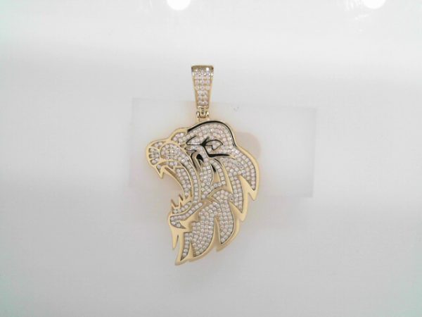 STERLING SILVER LION PENDANT 15.4 GRAMS