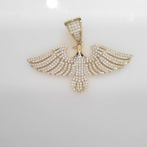 GOLD PLATED STERLING SILVER PENDANT- PHOENIX 14.9g