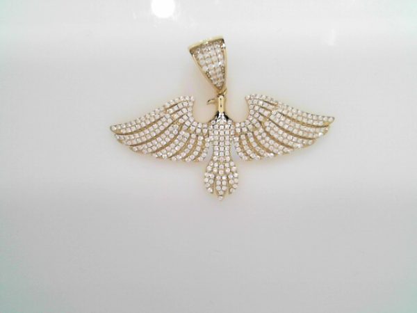 GOLD PLATED STERLING SILVER PENDANT- PHOENIX 14.9g