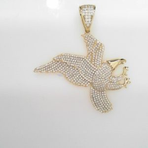 GOLD PLATED STERLING SILVER PENDANT- EAGLE 18.6g