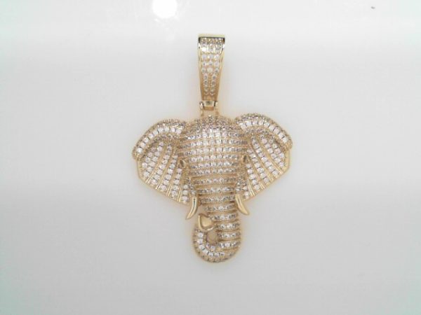 GOLD PLATED STERLING SILVER PENDANT- ELEPHANT 31.3g