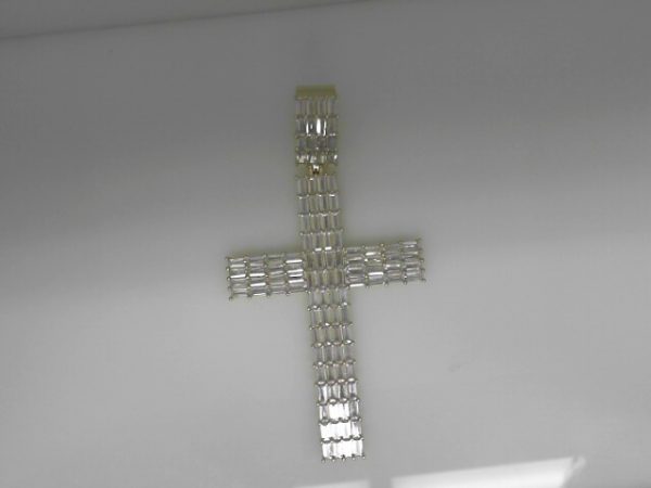 CZ CHARMS GOLD PLATED CROSS  39.7   GMS