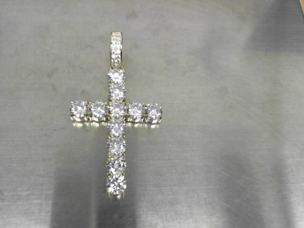CZ CROSS CHARMS GOLD PLATED  12.3  GMS