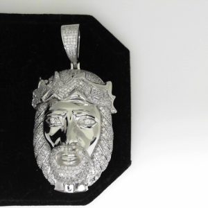 STERLING SILVER  CZ RELIGIOUS CHARMS 33.5 GMS