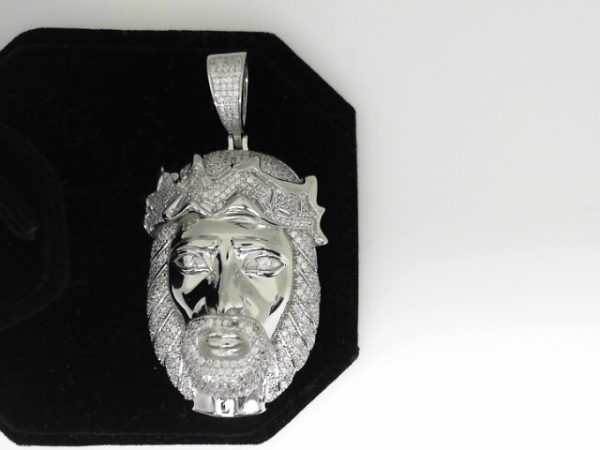 STERLING SILVER  CZ RELIGIOUS CHARMS 33.5 GMS