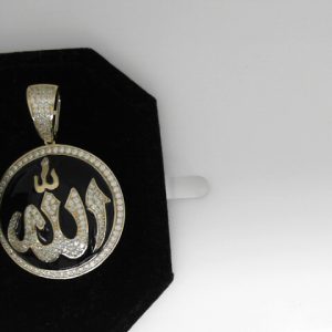 S S GOLD PLATED CZ MEDALLION CHARMS  13.2 GMS