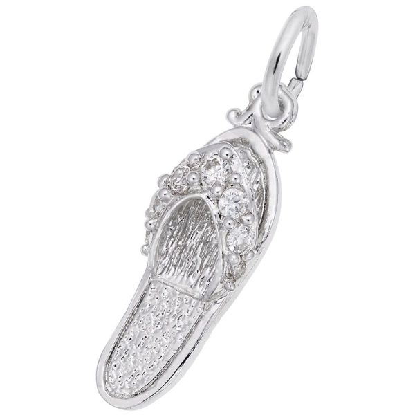 SS SANDAL-SYN WHITE CZ