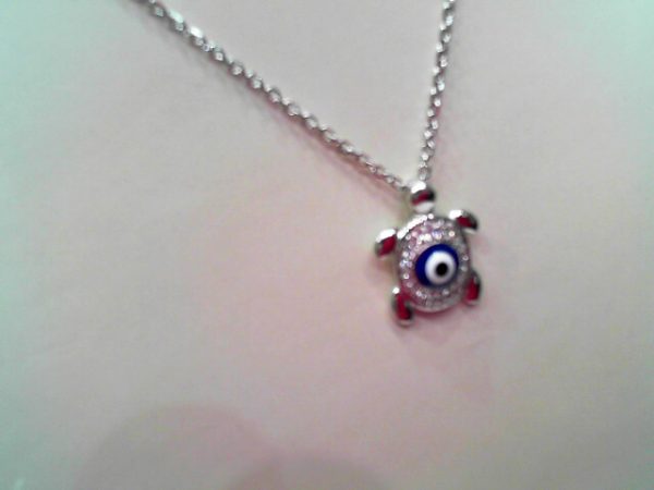 Lady's White Ss Tortoise Charm Length 17
