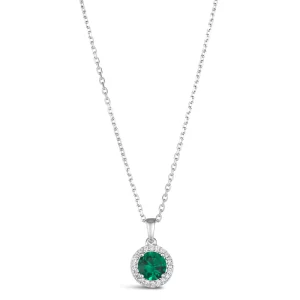 Easy and Versatile Single Stone Halo necklace that's perfect for every day wear. Minimalist's dream come true.Main Stone: Available in White Diamond Crystalline, Blue Sapphire, Ruby or EmeraldGem Origin: Lab CreatedCenter Stone Weight: 1.25 carat