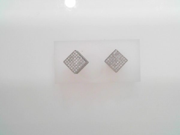 RHODIUM PLATED STERLING SILVER EARRINGS