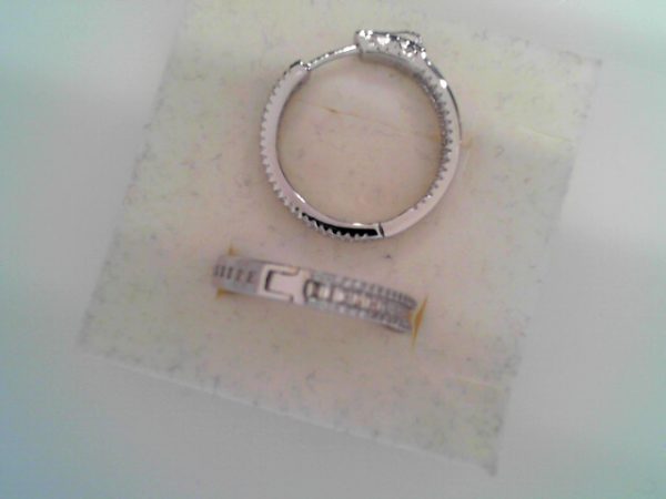 Lady's White Ss Earrings25 MM7.5 GMS