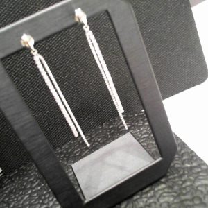 SS MULTI CZ DANGLE EARRINGS