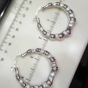 SILVER HOOPS;  1.75 DIAMETER