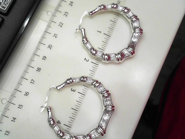 SILVER HOOPS;  1.75 DIAMETER