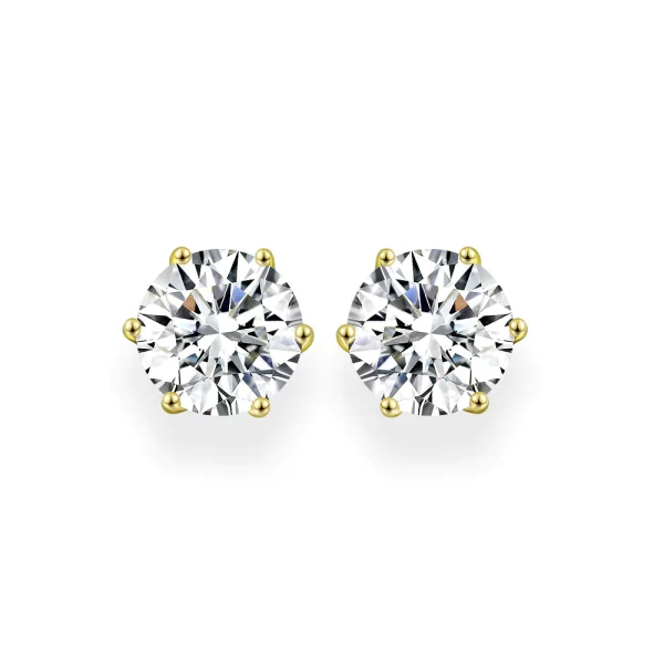 This absolutely essential pair of earrings is an everyday staple that will complete any look.  Perfect for multi piercings as we offer the earrings in 3 different sizes: 0.25 ctw, 0.50ctw, 1.00ctw.  Photo is enlarged to show the detail.
Stone: Diamond Cr