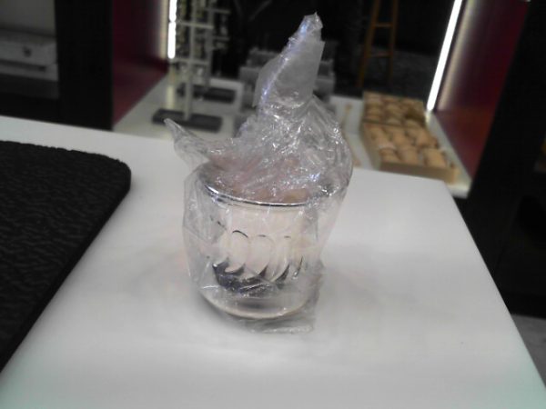 silver glass & spoon45.2  gms