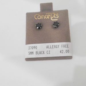 5MM BLACK CZ