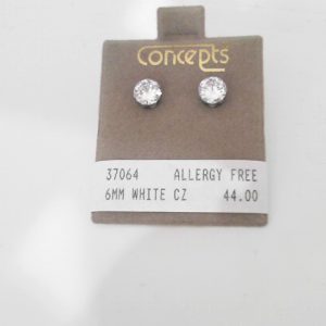 6MM WHITE CZ
